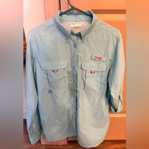 ✨️NWOT✨️ Columbia Light Blue Mens PFT Shirt Size Medium